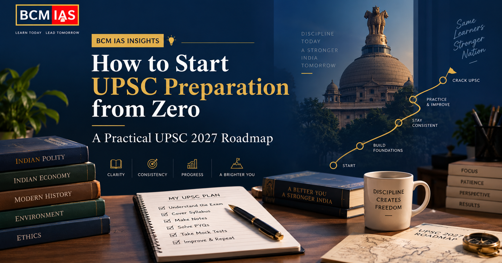 How to Start UPSC Preparation from Zero: A Practical UPSC 2027 Roadmap